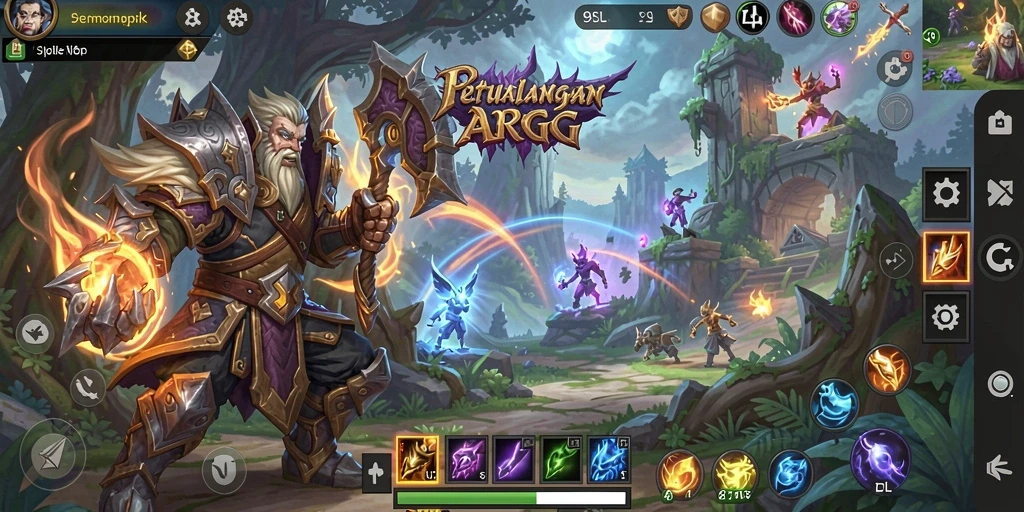 Menampilkan aksi seru dalam pertempuran ARPG 9SL.