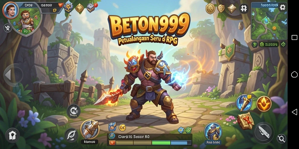Tampilan gameplay epik dengan karakter beraksi di medan pertempuran.