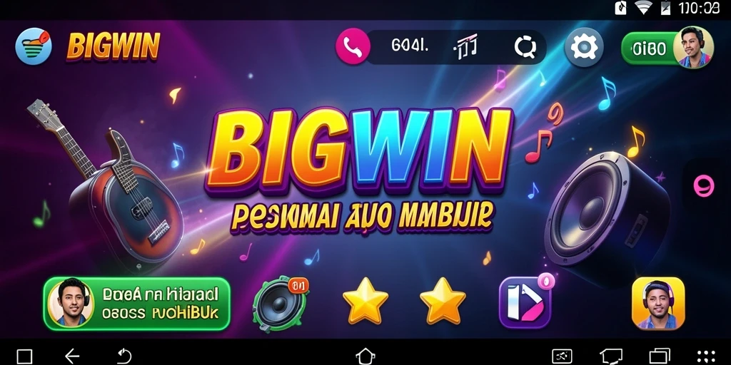 Tampilan gameplay BIGWIN yang seru dan interaktif dalam bermain musik.