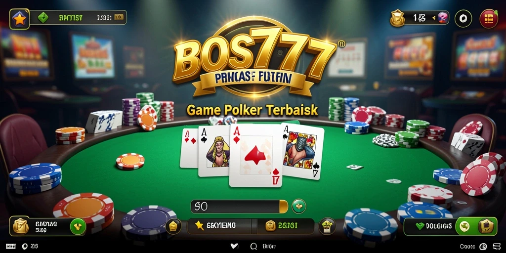 Screenshot gameplay Poker di BOS777, menunjukkan aksi mendebarkan.