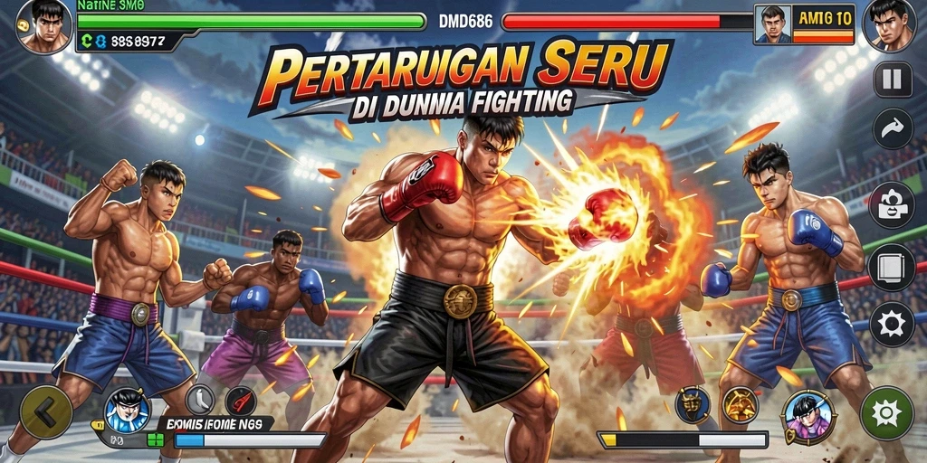 Tangkapan layar gameplay DMD686 menampilkan aksi pertarungan yang mendebarkan.