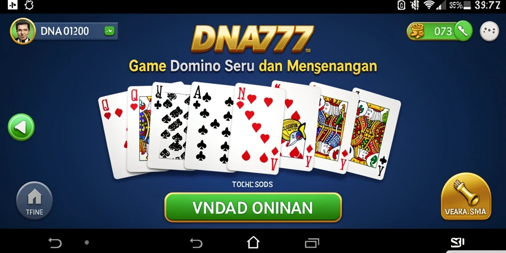 Screenshot dari gameplay seru Domino di DNA777.