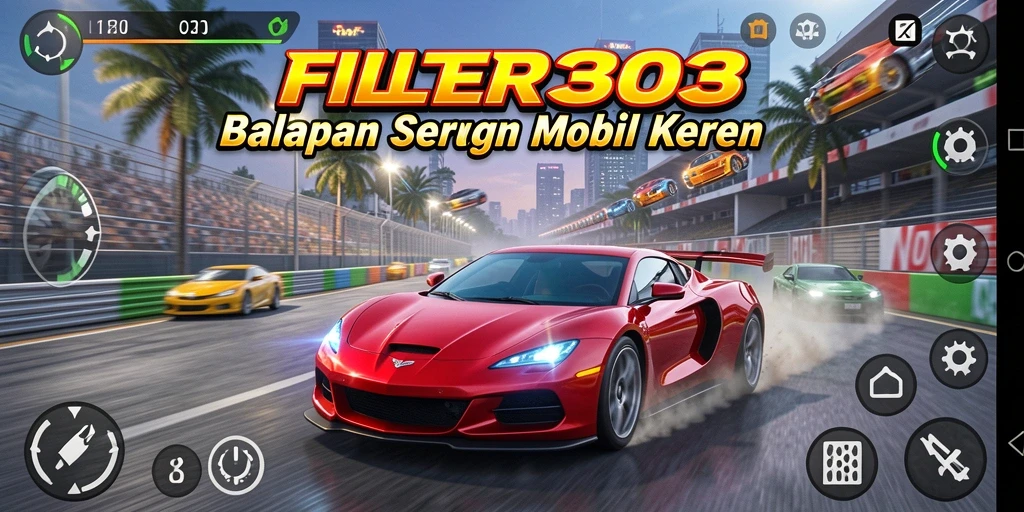 Gameplay menegangkan di FILTER303 dengan mobil balap yang keren.