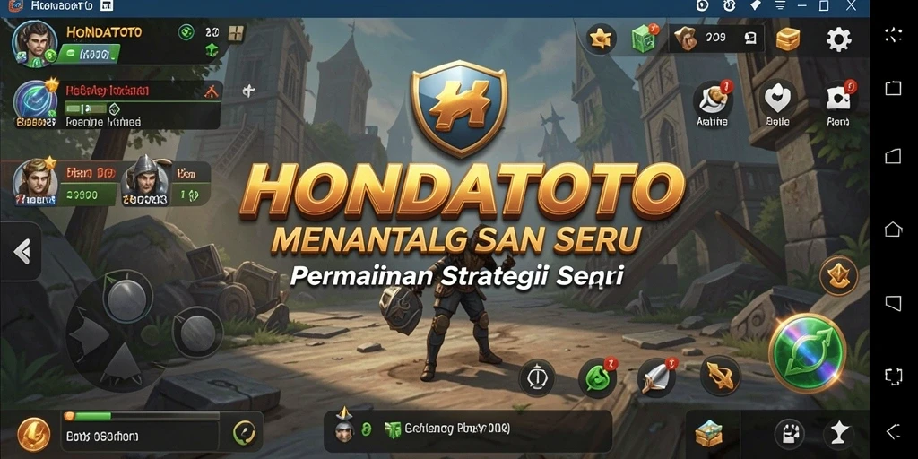 Screenshot HONDATOTO menampilkan karakter dalam aksi strategi yang intens.