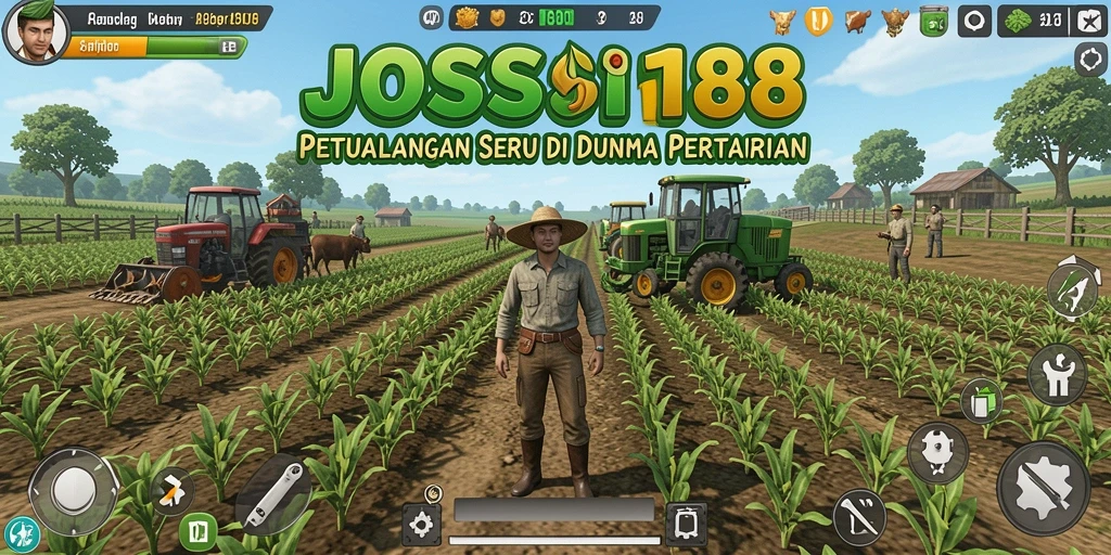 Screenshot gameplay JOSS188 menampilkan aktivitas bertani yang mengasyikkan.