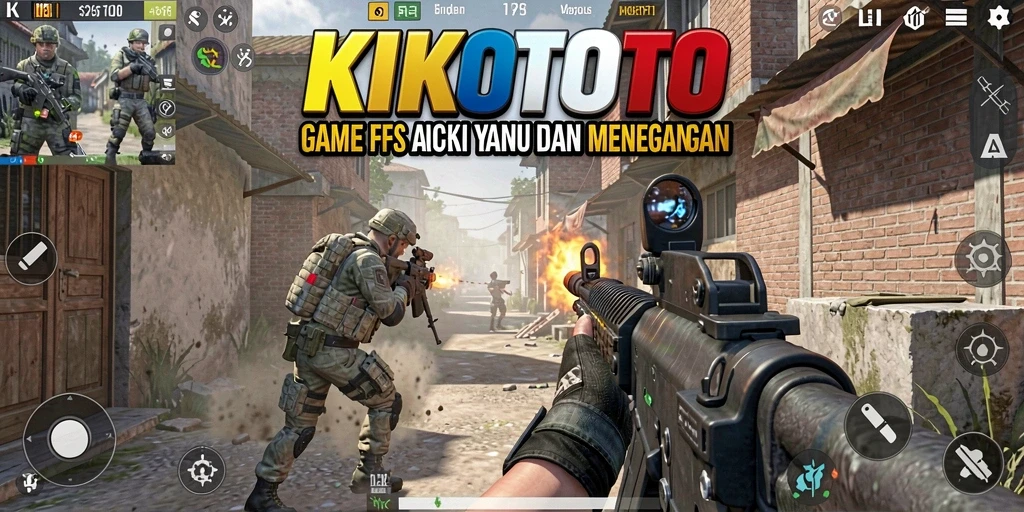 Screenshot KIKOTOTO menampilkan aksi tembak menembak yang seru dan grafis menakjubkan.