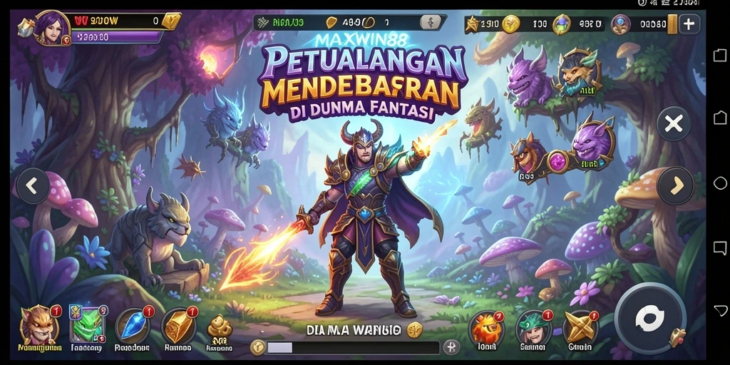 Tampilan gameplay seru MAXWIN88 dalam petualangan fantastis.