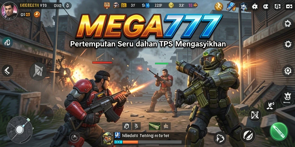 Tangkapan layar utama MEGA777 menampilkan aksi pertempuran yang mendebarkan.