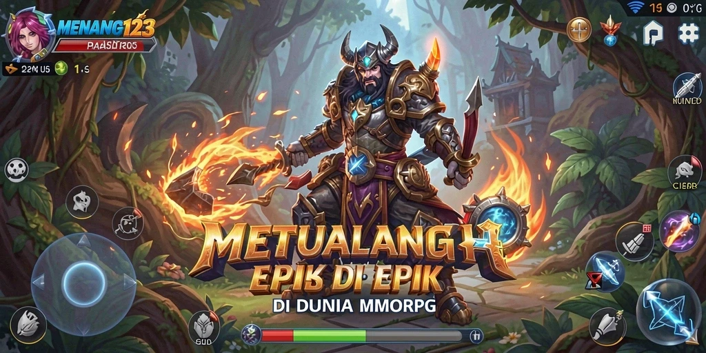 Screenshot MENANG123 menunjukkan aksi pertempuran yang mendebarkan di dunia MMORPG.
