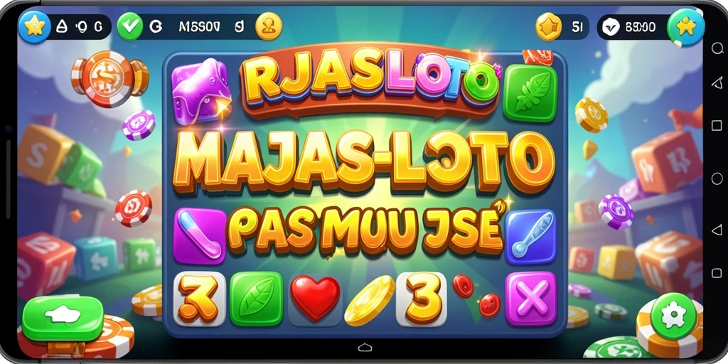 Tampilan gameplay seru game Match-3 RAJASLOTO.