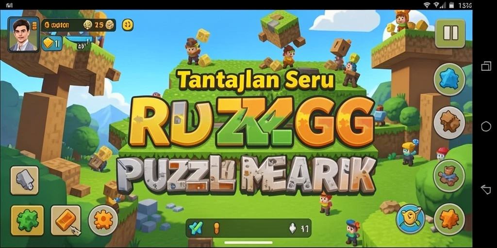 Screenshot gameplay RKGG menampilkan teka-teki menarik dan tantangan seru.