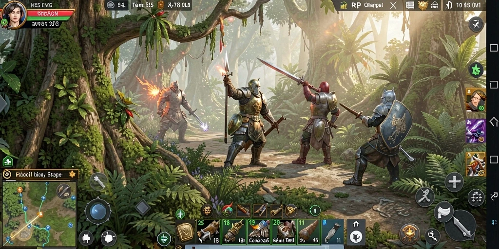 Screenshot gameplay dari RP8 menunjukkan strategi kompleks yang menarik.