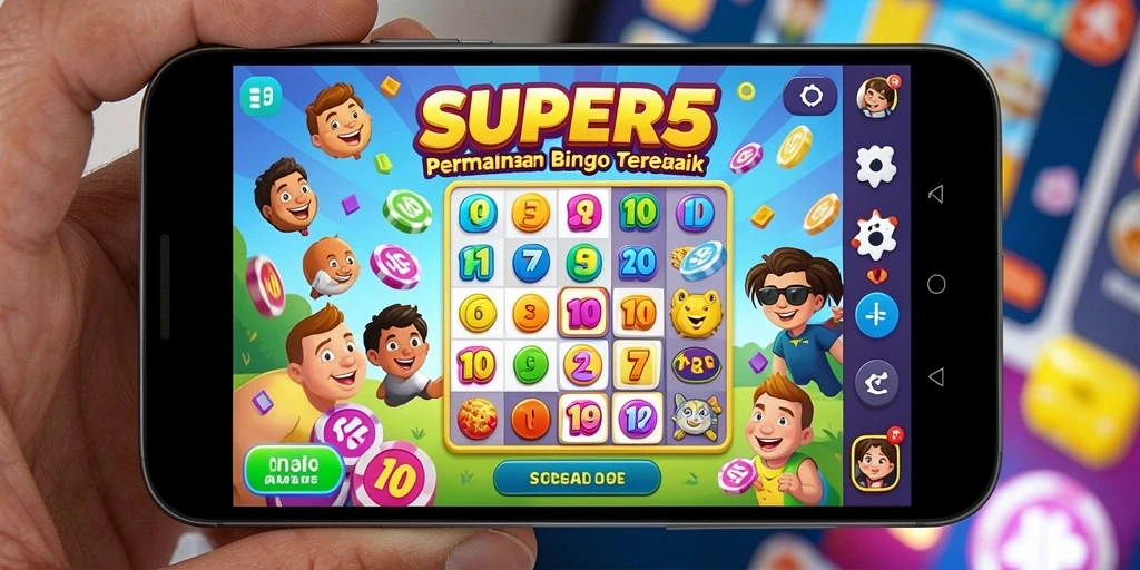 Screenshot gameplay SUPER5 menampilkan momen seru permainan Bingo.