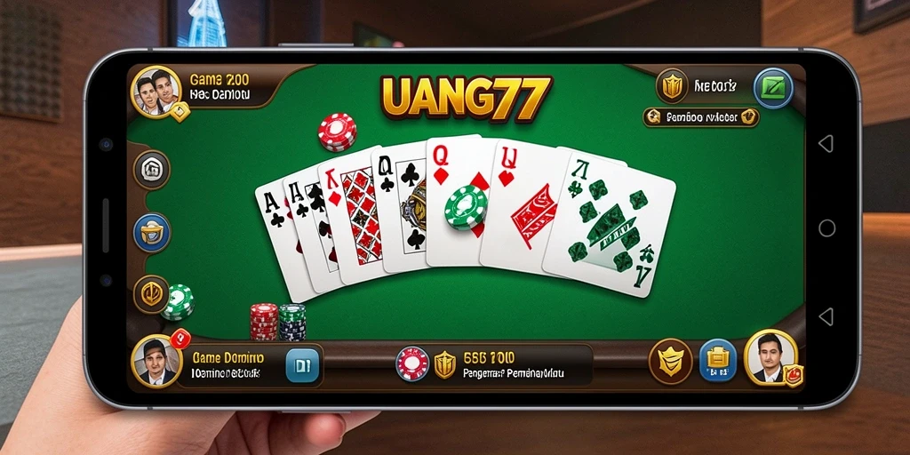 Tampilan gameplay menegangkan game Domino dengan berbagai mode seru.